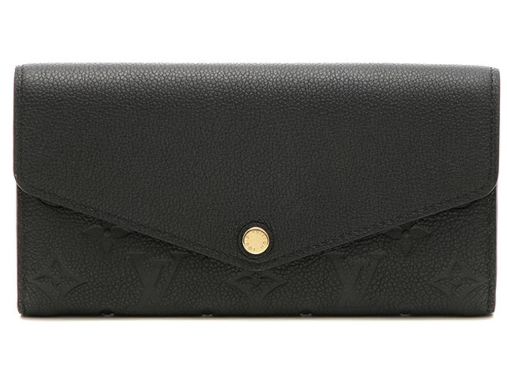 LOUIS VUITTON Portefeuille Sarah Monogram Empreinte Noir Black